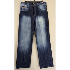 Avirex Jeans Men's Tagged 32x32 Baggy Wide Leg Y2K Fade Spots SK8 EUC